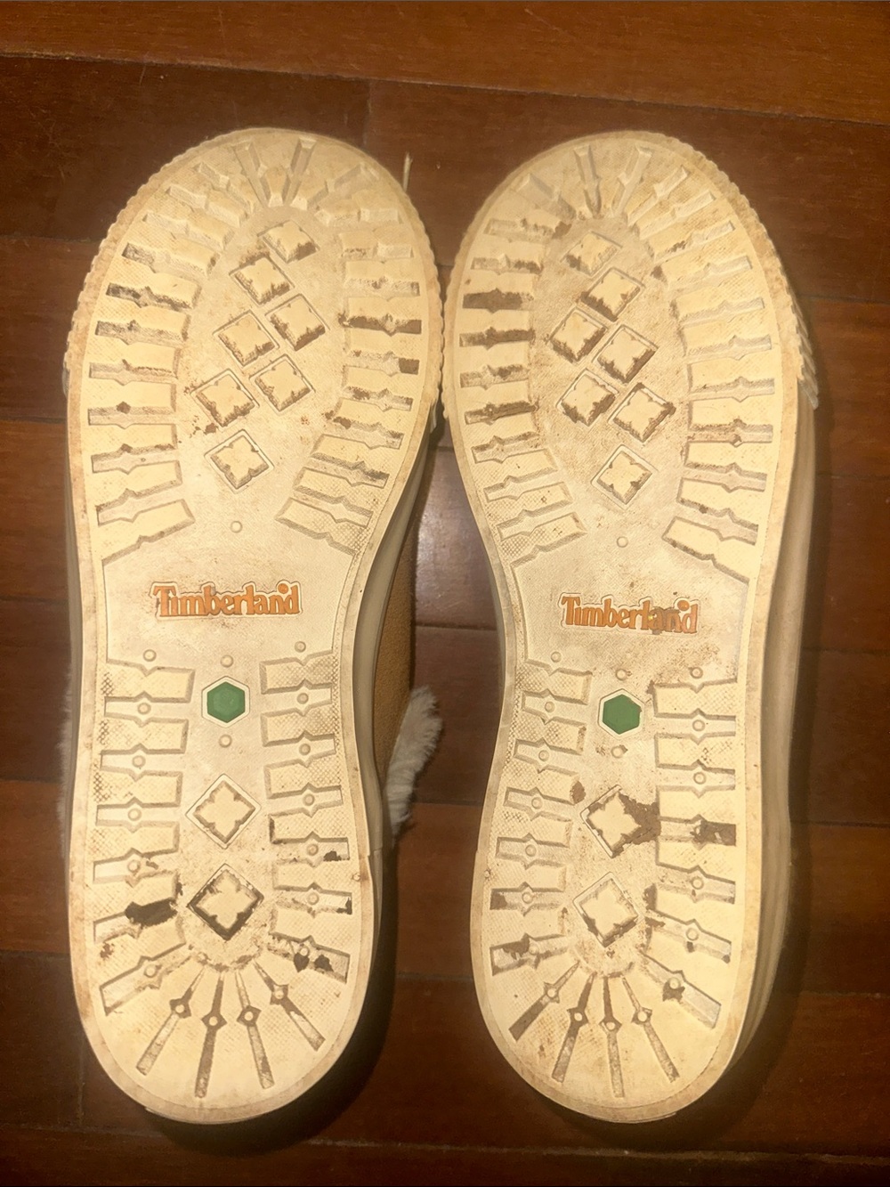 Timberland Brown Suede Moccasin Slippers with Cream Fur Lining - Picture 8 of 8